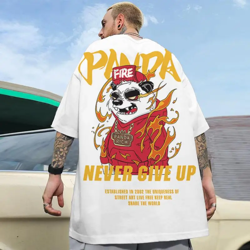Chinese New Year Men's T-Shirt 3d Panda Printed Male