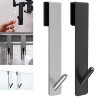 Stainless Steel Over Glass Door Shower Door Back Shower Towel Rack S-Shape Bathroom Bathrobe Hanger Holder Hooks 1