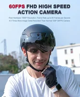 Bike Sport Helmet with Built-in Camera,Quick Release Visor By Magnetic Point,Smart Taillight with Turn Signal,Bluetooth Calling 2