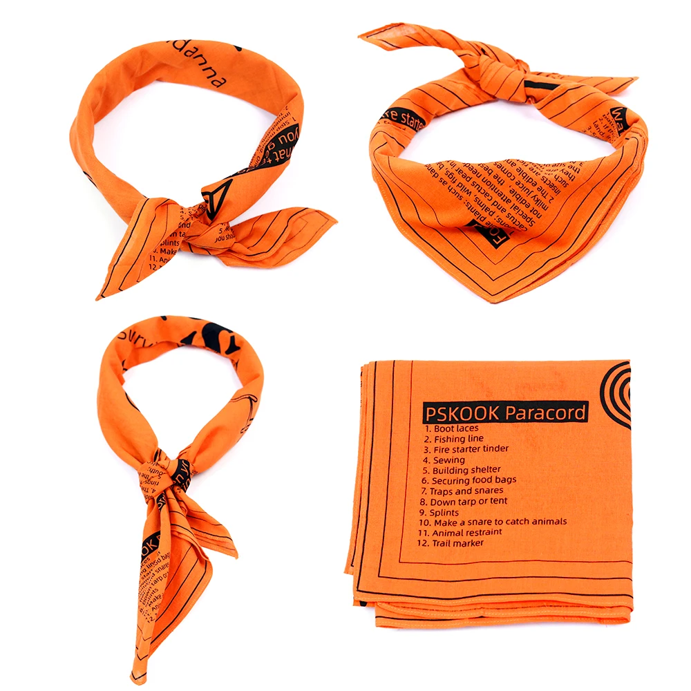 Survival Bandana with Heavy Duty Construction, Easy to Read Tips