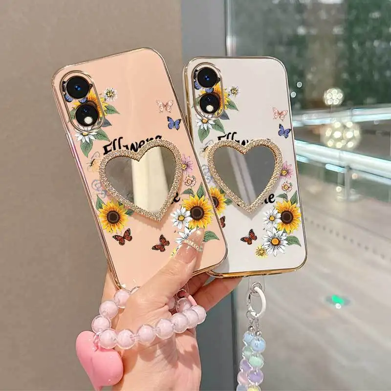 Floral Bloom Phone Case Set with Lanyard and Stand - 3 Piece Set