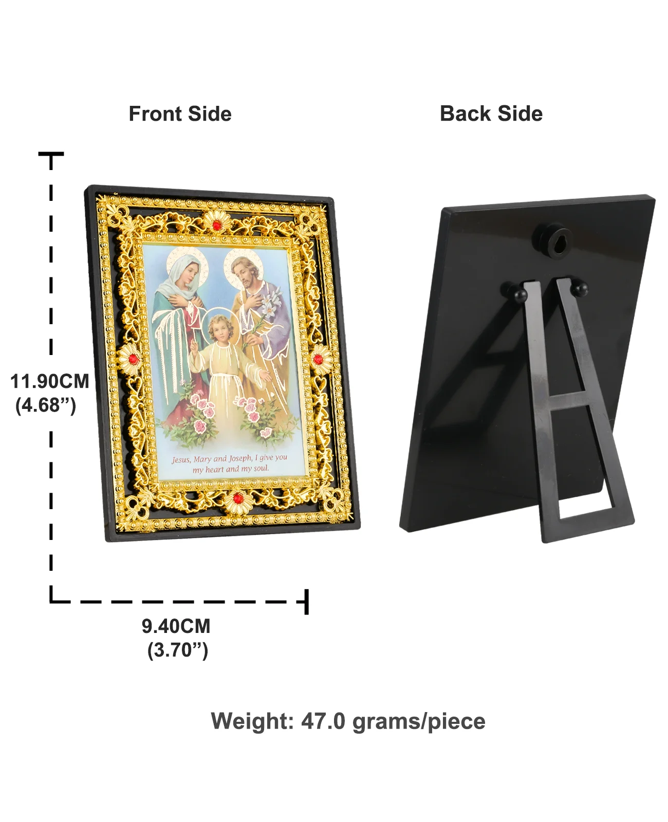 Golden Holy Family & Saints Picture Frame 3