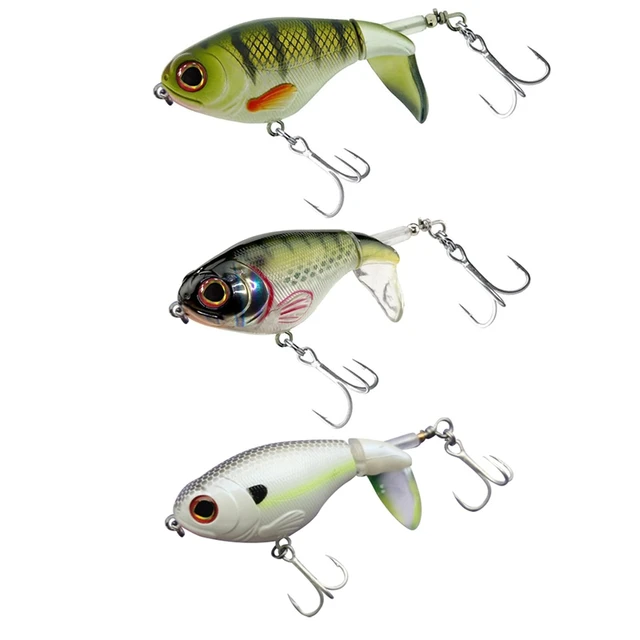 3PCS Bass Whoper Plopper Lures, Plopping Minnow With Floating Rotating  Tail, Bass Fishing With Barb Treble Hooks - AliExpress