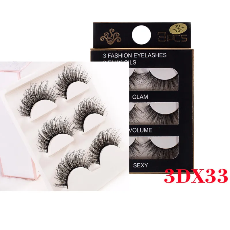 

3 Pairs 3d mink lashes soft eyelash natural false eyelashes thick make ups extension fake eyelash long mink eyelashes