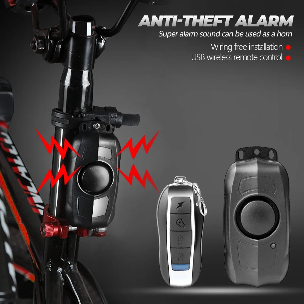 USB Charging Bike Alarm Security Home System Scooter Alarm For Motorcycle Great Anti-Theft Bicycle Wireless Motorcycle