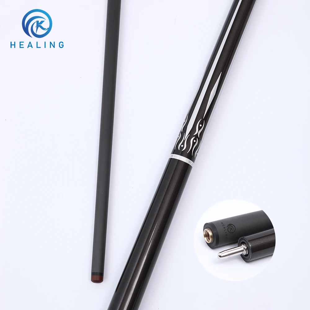 Carbon Shaft 1/2 Break Cue Billiard Cue 12.9mm Tip 58in/147cm Uniloc