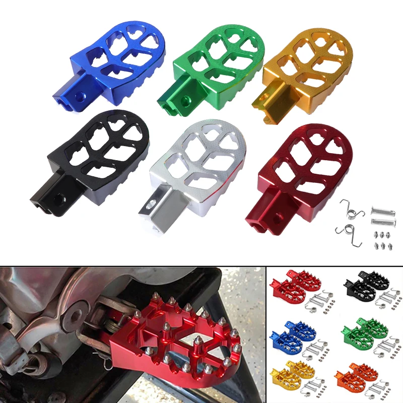 Universal-Motorcycle-CNC-Aluminum-Colorful-Footpeg-Footrest-Foot-Pegs ...