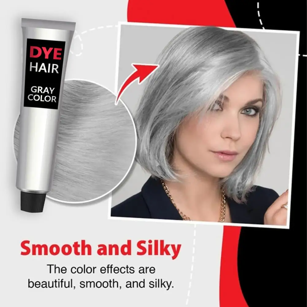 Practical Hair Color Dye Fade-defying Hair Color Cream Unisex Fast Staining Gray Coloring Dye Cream