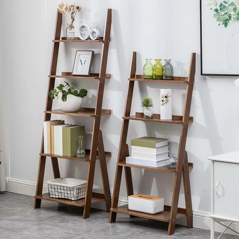 Living Room Plant Shelf Outdoor Plant Shelf Simple Made Of Bamboo Trapezoidal Multilayer Land Against The Wall Bearing Stability table wall hanging table punch free simple single shelf wall hanging computer small apartment surface window sill simple desk