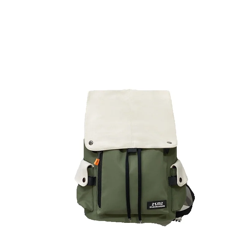 2025s Backpack For Sword College Student Men Ins Trendy Fashion High School Simple Canvas Large Capacity Laptop Bag_desvips.com