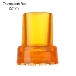 Outdoor Trekking and Hiking Rubber Tip Cane Protector (Transparent Red - 22mm)