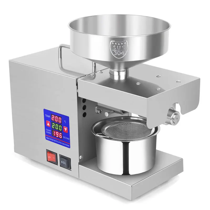 Oil Press Machine LTP333 220V 110V Home Temperature Control Flaxseed Squeezer CE Business Sesame Sunflower Seeds Extraction
