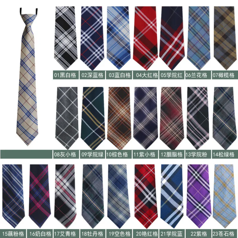 JK Fashion Girls Adjustable Plaid Necktie and Bow Ties Japan Korea School Uniform Anime