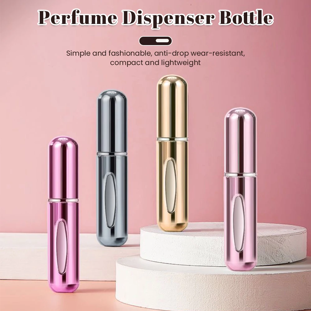 5ml Bottom-filled Perfume Bottle Recycled Dispense Portable Empty Electrochemical Aluminum Spray