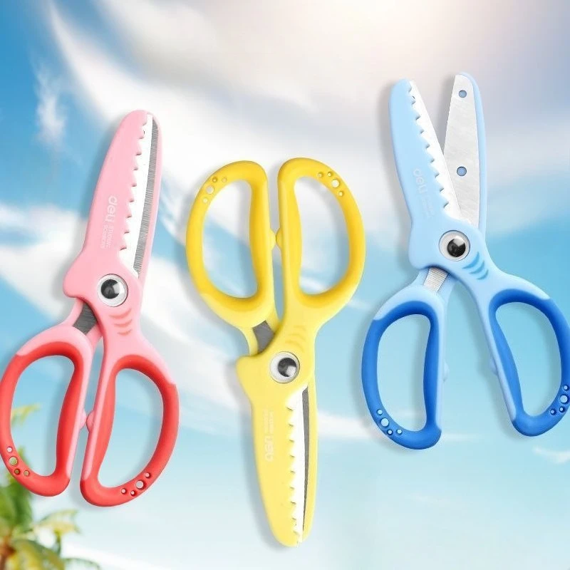 Ciseaux de sécurité pour enfants avec poignées souples, pointe arrondie, ciseaux à papier adaptés aux enfants