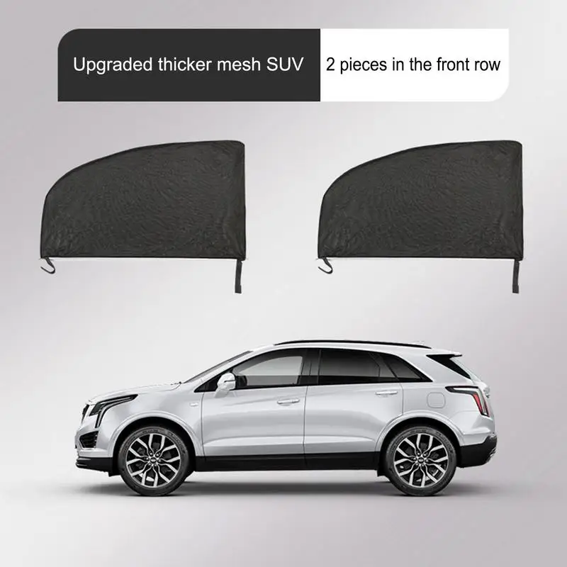 Thermal Insulation Sunshade Breathable Car Side Window Sunshade Curtains Auto Mosquito Curtain Clear Rear View Mirror Effect