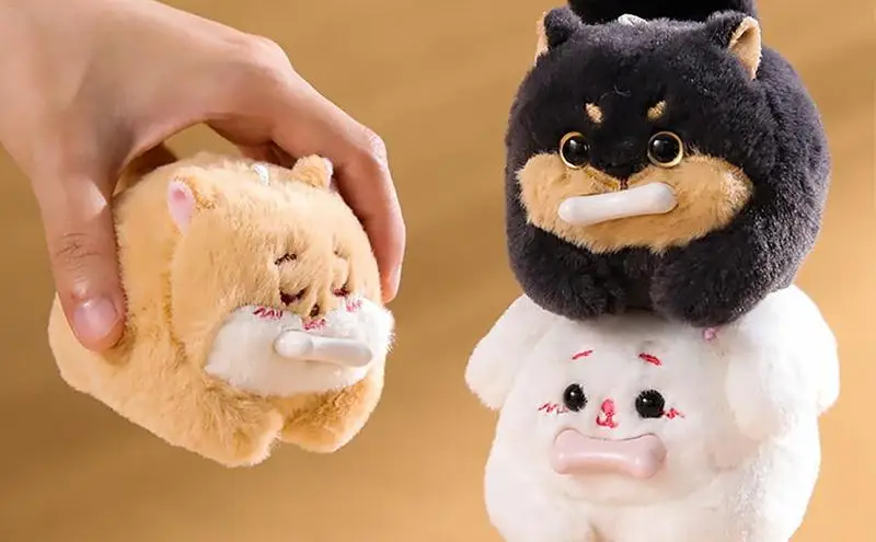 

Puppy Keychain Dog Plushie Charm Keychain With Sound Making Puppy Soft Stuffed Plush Keychain For Backpacks Animal Plush Toys