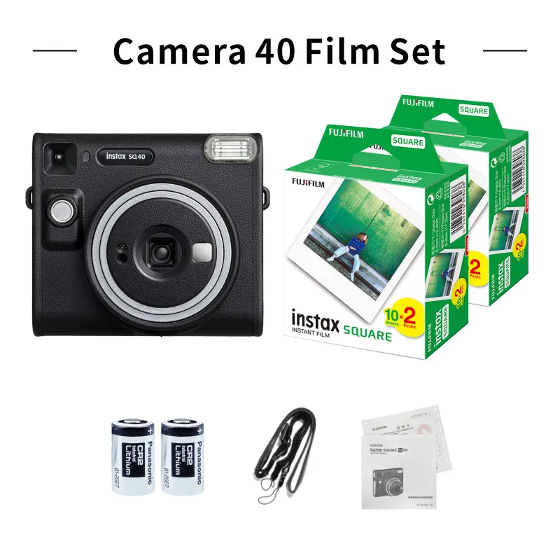 Nuovo Arrivo 100% Originale Fujifilm Originale Instax Square Sq40 Hybrid Instant Fim Photo Camera Color Camera + Photo Paper Set
