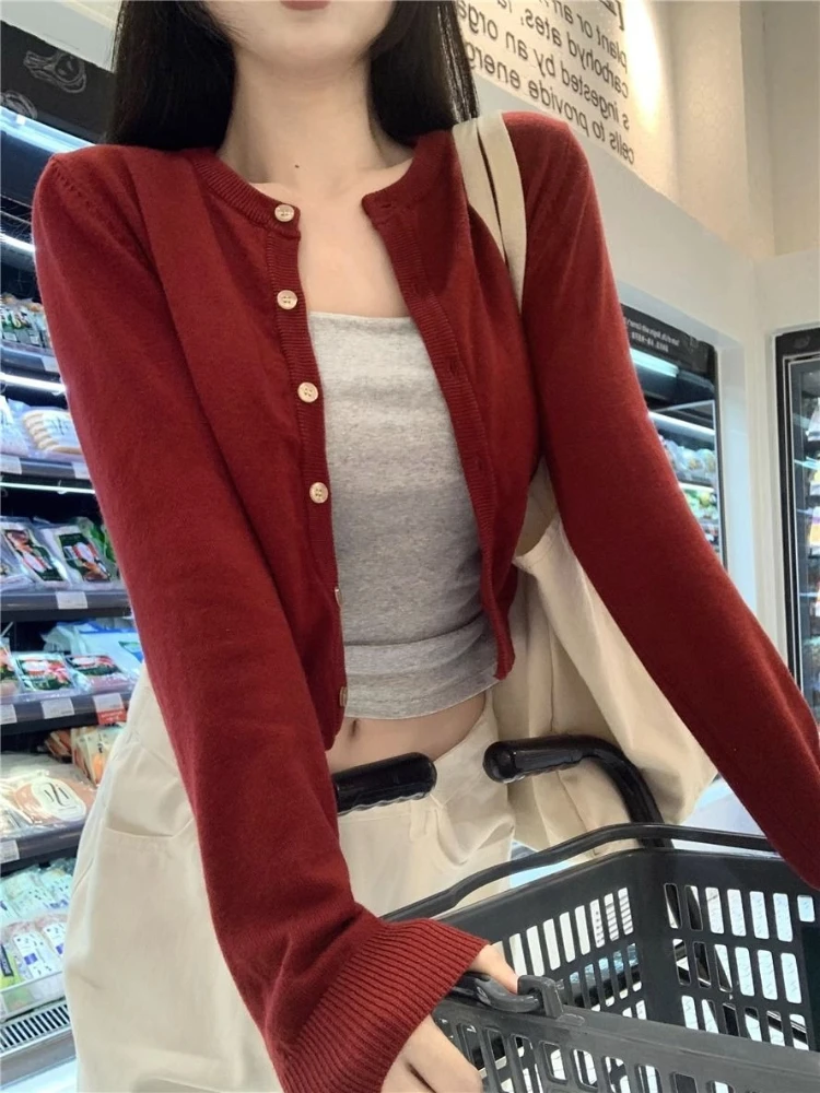 Women Elegant Long Sleeve Cardigan Sweater