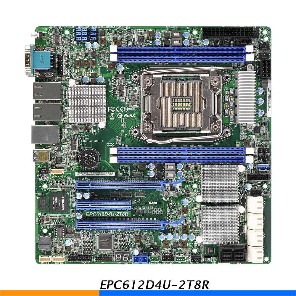 Server Motherboard For ASROCK For EPC612D4U-2T8R LGA2011-3 C612 DDR4 UATX Support E5-1600 2600 V3 Fully Tested Good Quality 2 Server Motherboard For ASROCK For EPC612D4U 2T8R LGA2011 3 C612 DDR4 UATX Support E5 1600 2600