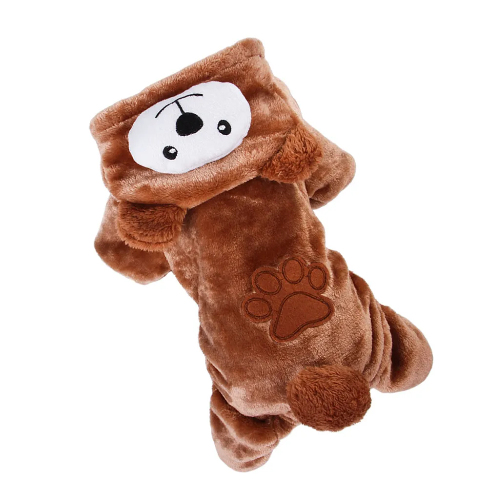 개 겨울옷 곰 디자인 폴라 플리스 코트 사이즈 의상 야외 활동 파티 사진 촬영을 위한 따뜻한 옷