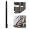 Black Side Mount Stair Cable Railing Post 36 Inch for 25-35 Degrees Stair  Patent Design for Both Left 1