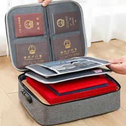 Multi-Layer Document Organizer Briefcase (Gray)