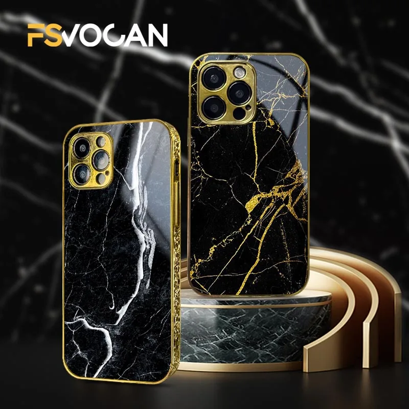13 Pro Gold Marble Phone Case Metal Iphone 14 Pro Max Cases|iphone