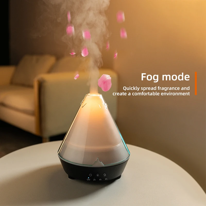 7 Colors Gradient Light Simulated Volcano Aroma Diffuser Jellyfish Smoke Ring Air Humidifier USB Aromatherapy Oil Diffuser 5