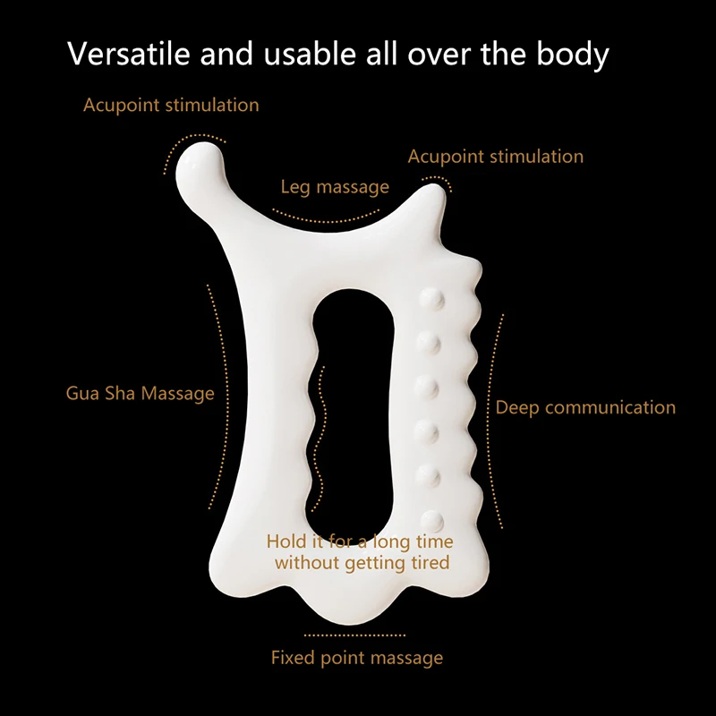 Facial Gua Sha Massage Board Resin Reduce Fat Static Free Portable Full Body Scraping Plate For Women Adults 5