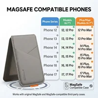 Porte-cartes magnétique Magsafe en cuir de luxe pour iPhone 14 13 15 16 17 Pro Max 16Plus, anti-RFID, pour cartes bancaires et d'identité 2
