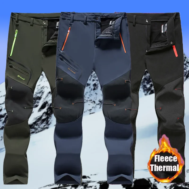 Pantalones impermeables de gran tamaño para hombre, calzas delgadas  Softshell para exteriores, senderismo, campamento de peces, escalada,  esquí, carga cálida, Verano - AliExpress