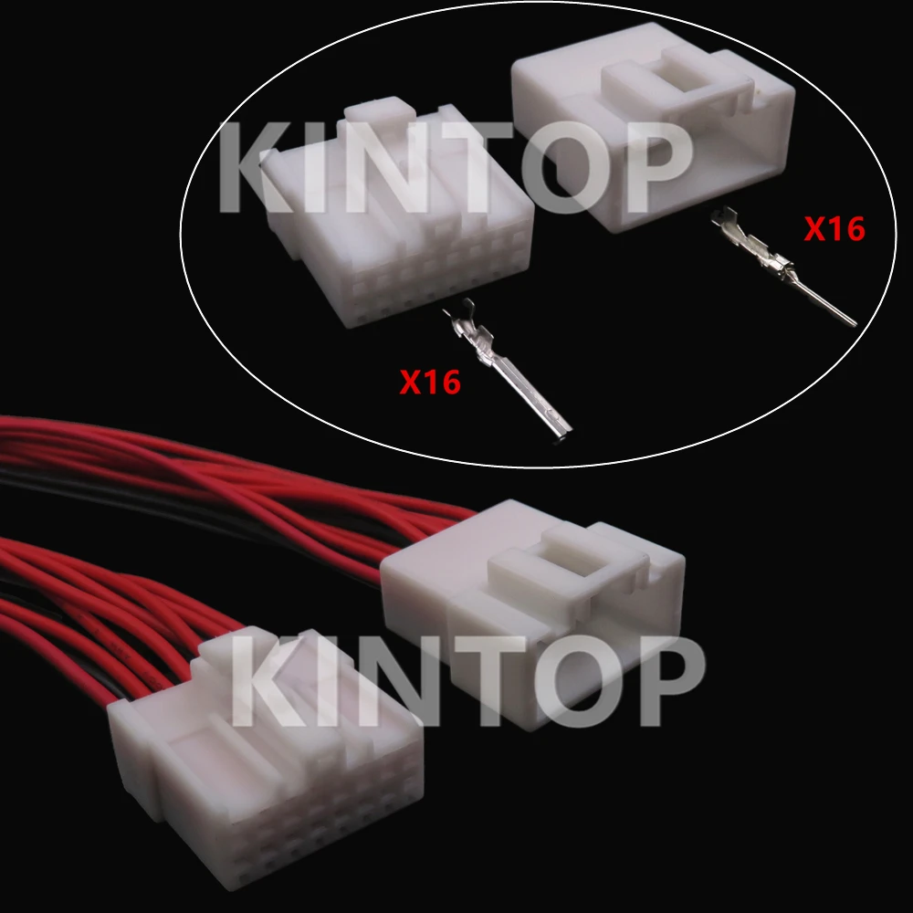 

1 Set 16 Pins Auto CD Audio Wire Connector Car Starter Plastic Housing Socket For Mazda MG610360 7123-7169