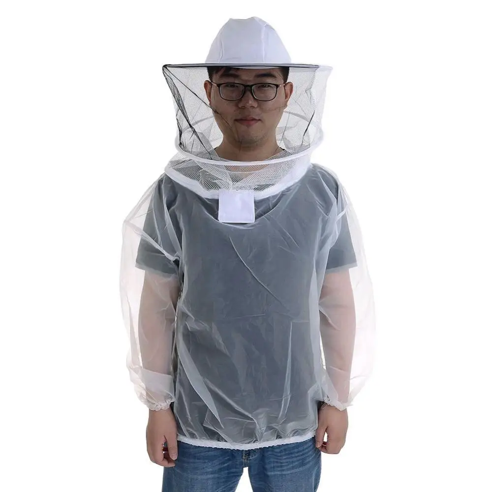 Hat Mesh Veils Smock Beekeepers Beekeeping Anti-Bee Half Body Protective Clothes Transparent Breathable Beekeeping Equipment beekeeping suit beekeeping clothing