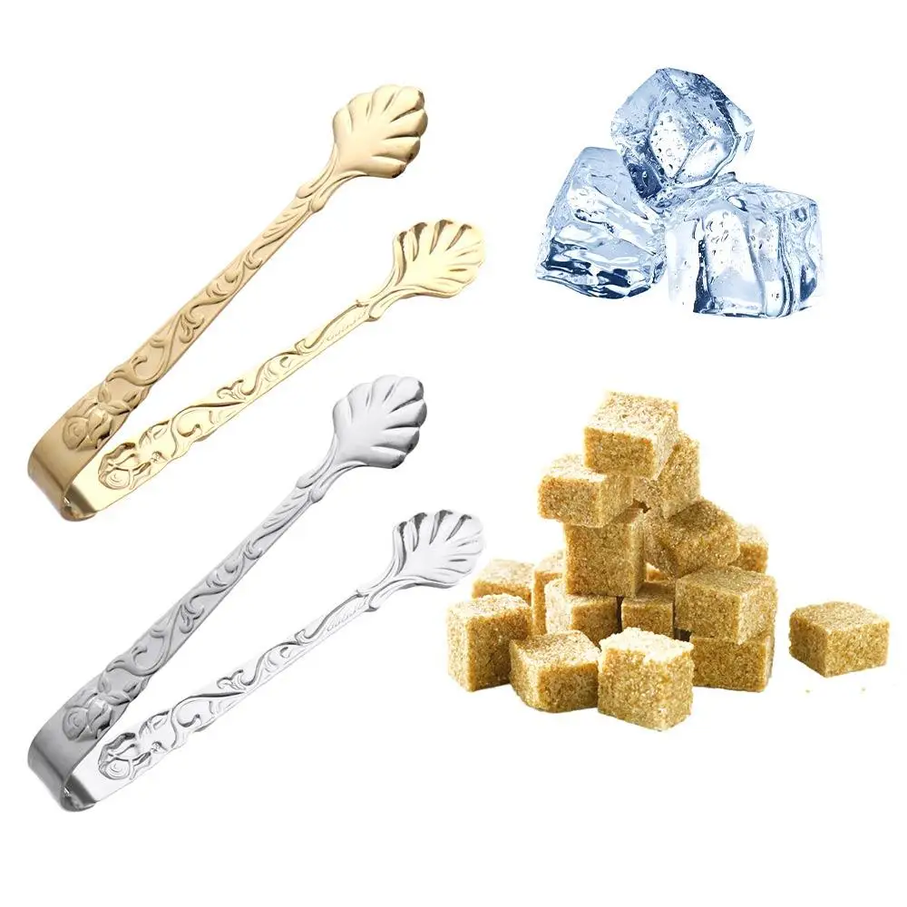 1Pc Stainless Steel Ice Cube Clips Sugar Tongs Foods BBQ Clips Ice Clamp Tool Bar Kitchen Serving Ton stainless steel tongs
