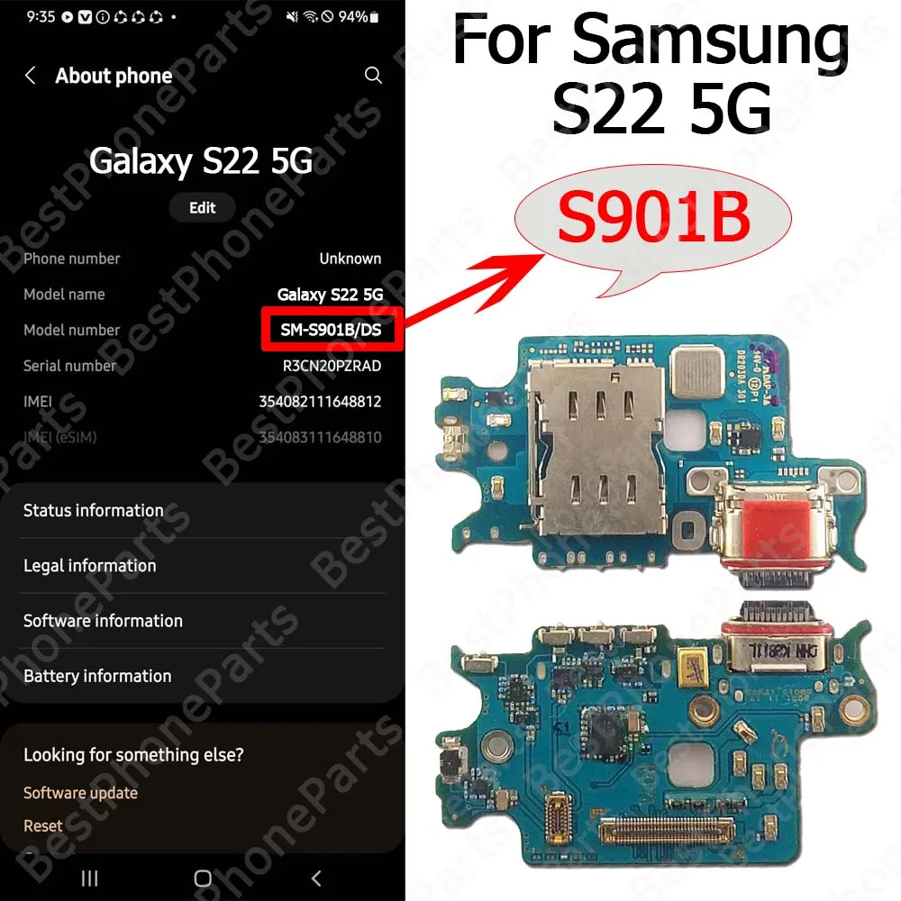 Premium Charging Port USB Connector Replacement for Samsung Galaxy Smartphones