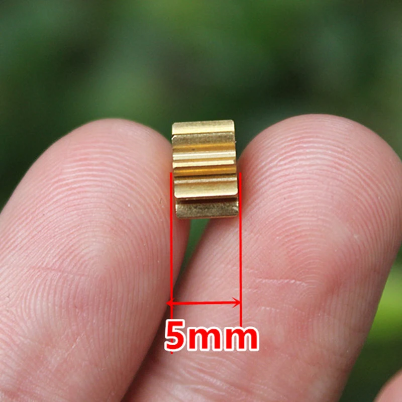 2pcs 0.7M Metal Copper Transmission Gear 8mm outer diameter 9T teeth 1.98mm hole for 2mm shaft