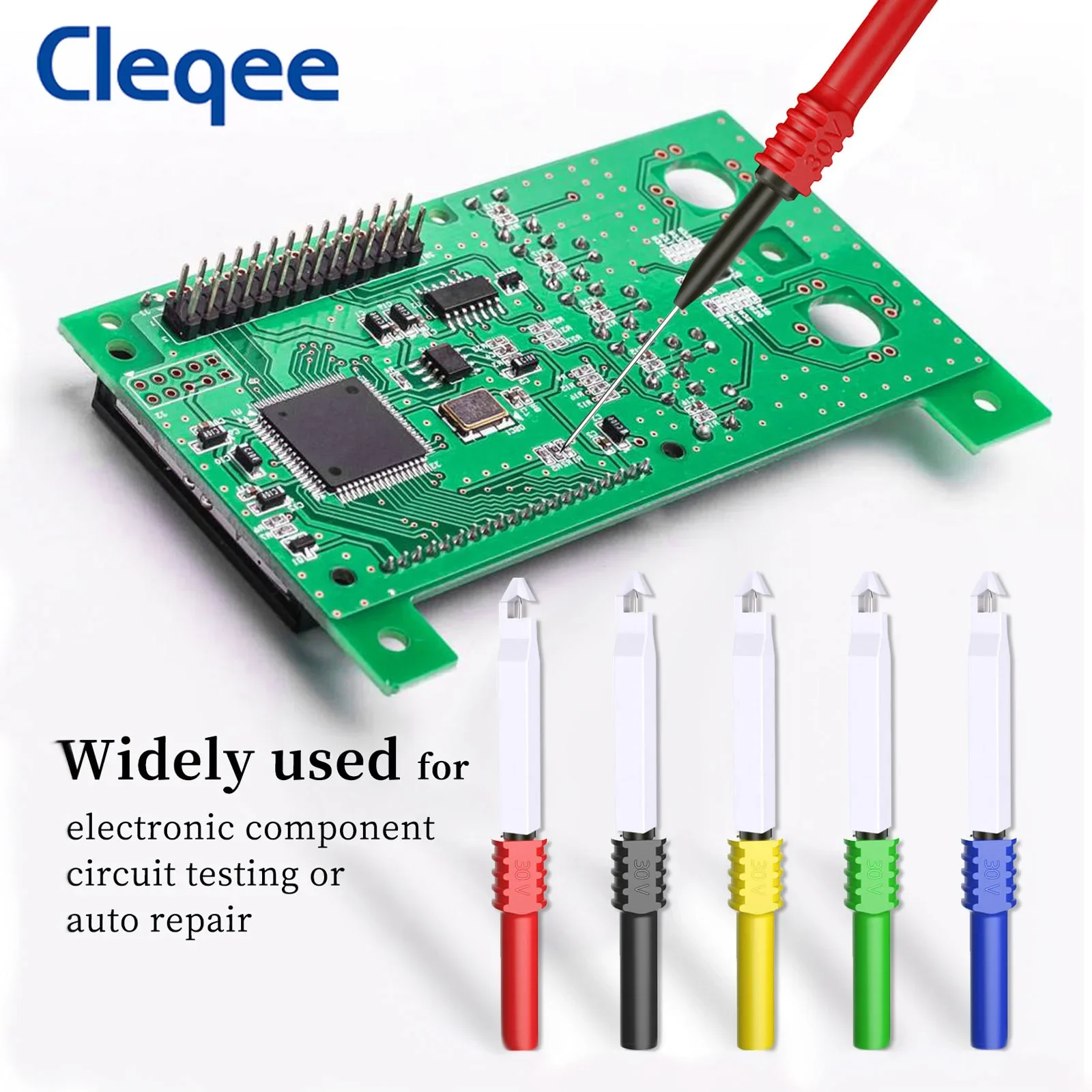 Multimeter Test Leads Kit 4mm Banana Plug Safety Piercing Probe Needle Alligator Clips Automotive Tool Set Cleqee Series