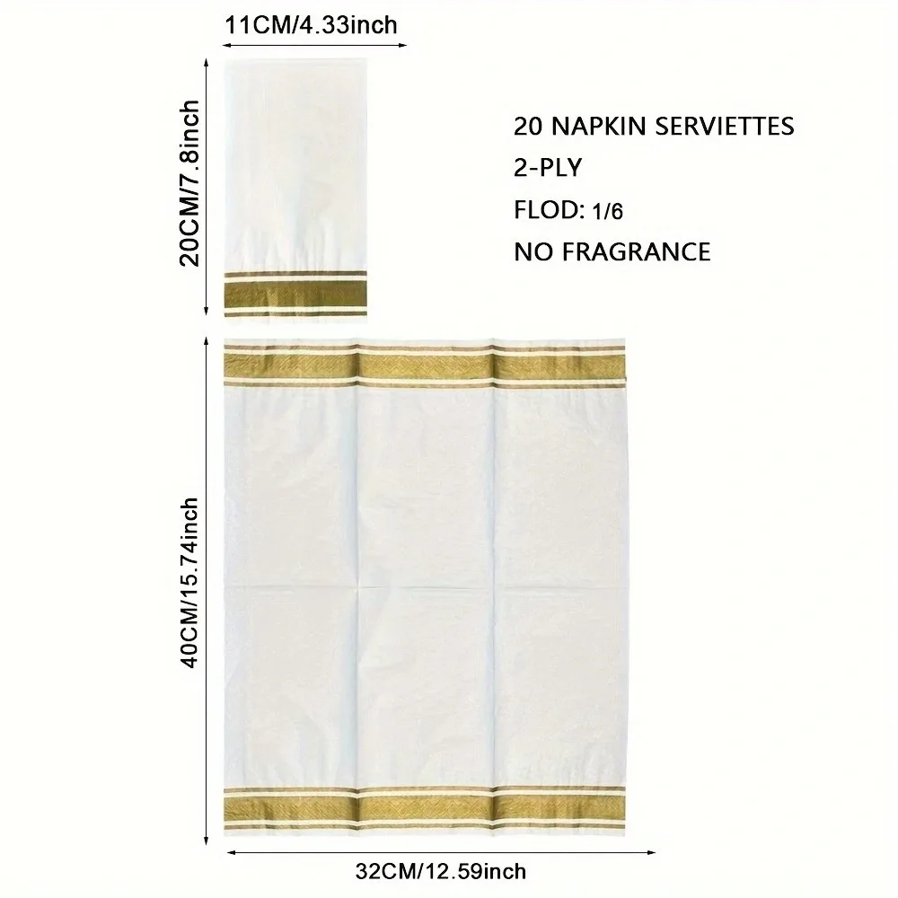 Paper Napkins Disposable Tableware for Party 20pcs/pac