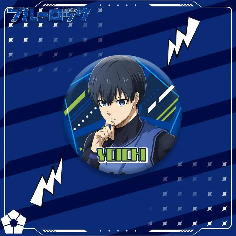 Official Blue Lock Anime Fan Art Collection Badge Featuring Iconic Characters