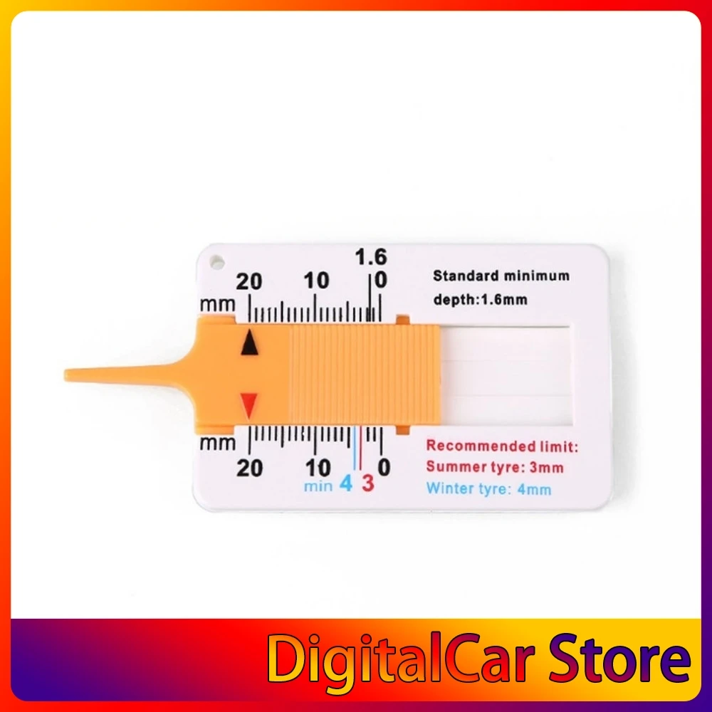 

Measure Tool Tyre Tread Depth Gauge Tread Depth Meter for Car Trailer Motorcycle Caravan Trailer Wheel Car Accessories