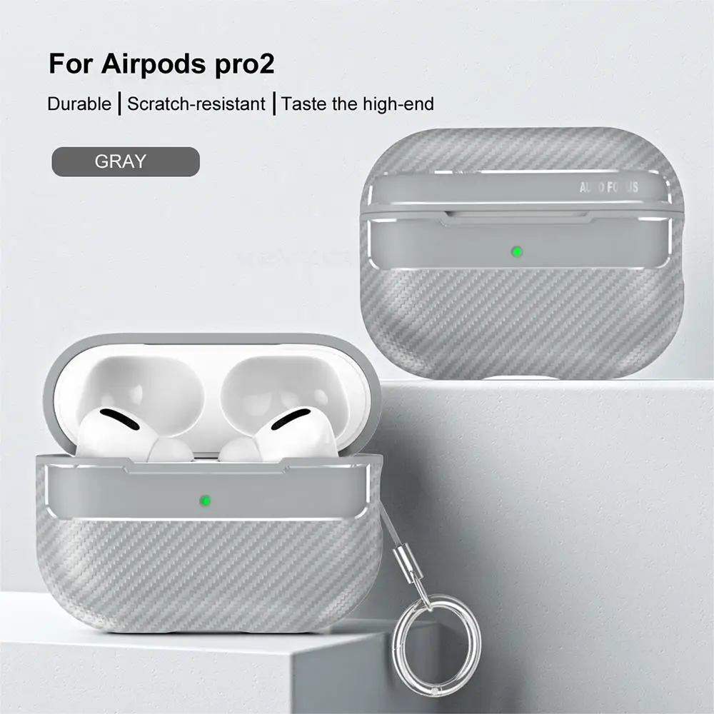 Carbon Fiber Earphone Cover with Hook - Compatible with AirPods Pro