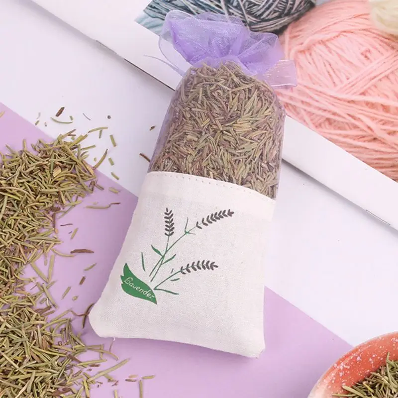 Natural Dried Rosemary Sachet Bag Aromatherapy Wardrobe Desiccant Car Office Air