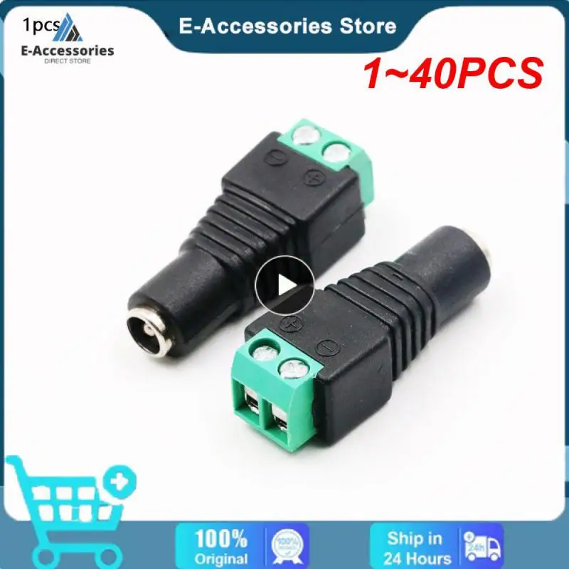 

1~40PCS Coax Cat5 To Bnc DC Power Male jack plug DC female Connector plug adapter Av BNC UTP for CCTV Camera Video Balun