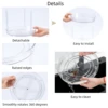 Lnofxas 360 Rotation Cabinet Turntable Organizer Storage Spice Rack Drink Cosmetic Storage Rack Transparent For Kitchen Bathroom 5