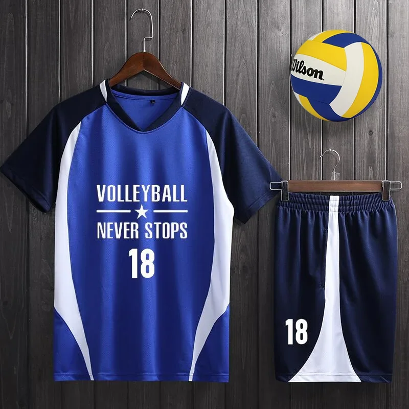 New Volleyball Jerseys Men's Women's Competition Suit Quick Dry Air Conditioned Sports Training Short Sleeves Printed
