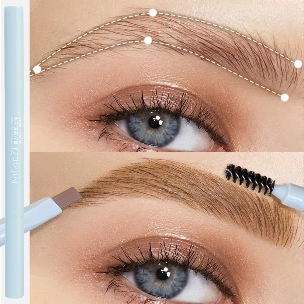 Description Picture 3 of itemDouble Head Eyebrow Pencil Waterproof Smooth Black Brown Natural Eyebrow Pencil Beauty Cosmetic High Quality Brow Pencil Makeup