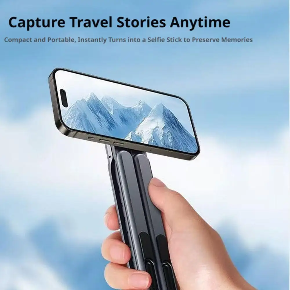 휴대용 노트북 스탠드, 접이식 높이 조절 가능한 컴퓨터 받침대, 아이폰 아이패드 태블릿 노트북용 마그네틱 폰 홀더 포함