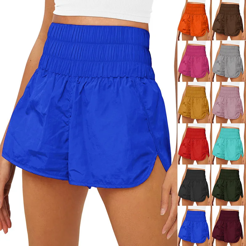Shorts Women Summer New solid color quality Hot Style Elastic waist High Waist Shorts Clothing Casual Vestidos ZC335