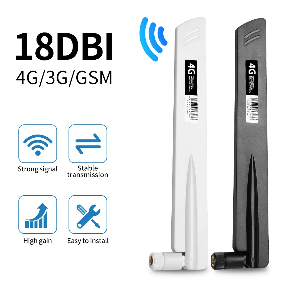 4G Antenna 2pcs High Gain 18dBi 700-2700MHz SMA Male for Wireless Network Card